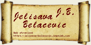Jelisava Belaćević vizit kartica